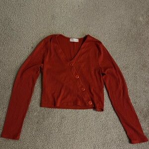 Altar'd State Red V-Neck Sweater